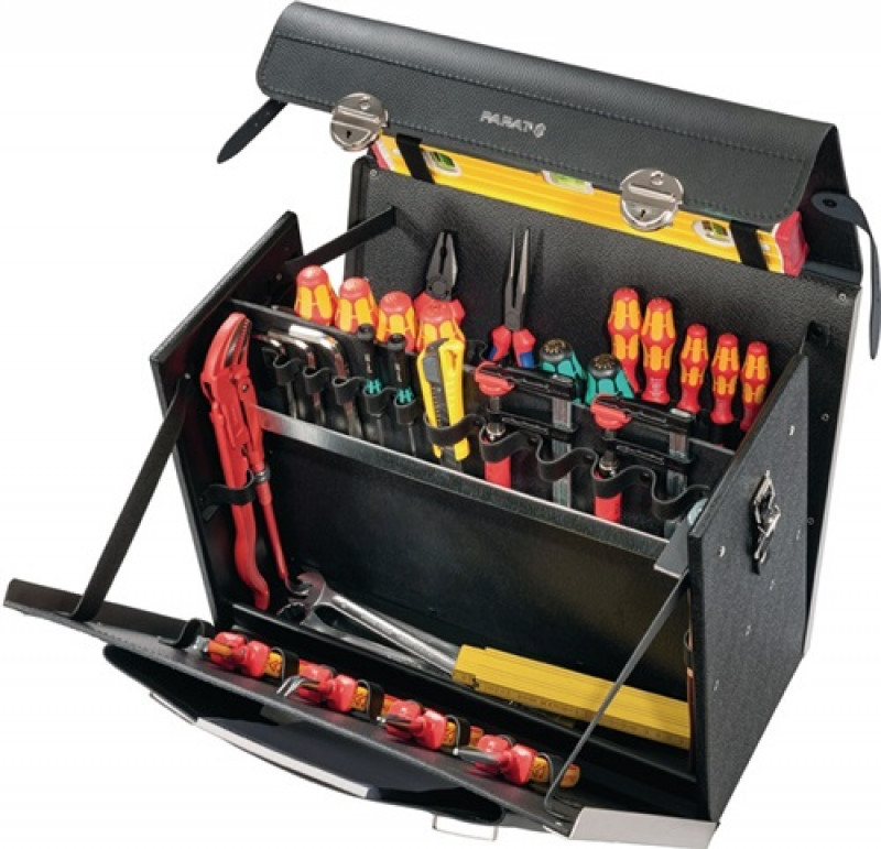 WerkzeugtascheB.460xT.210xH.340mm33l Rindleder HDPEAlu-verstärkter Taschenk. WerkzeugtascheB.460xT.210xH.340mm33l Rindleder HDPEAlu-verstärkter Taschenk.