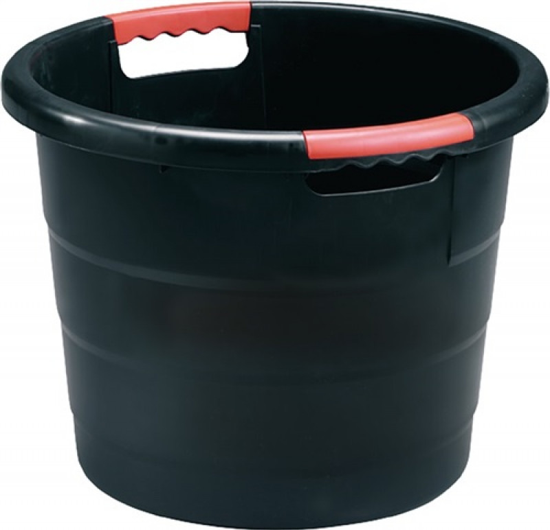 Kunststoffbehälter rd.70l PP anthrazit D550xH425mm m.Durchfassgr.GRAF