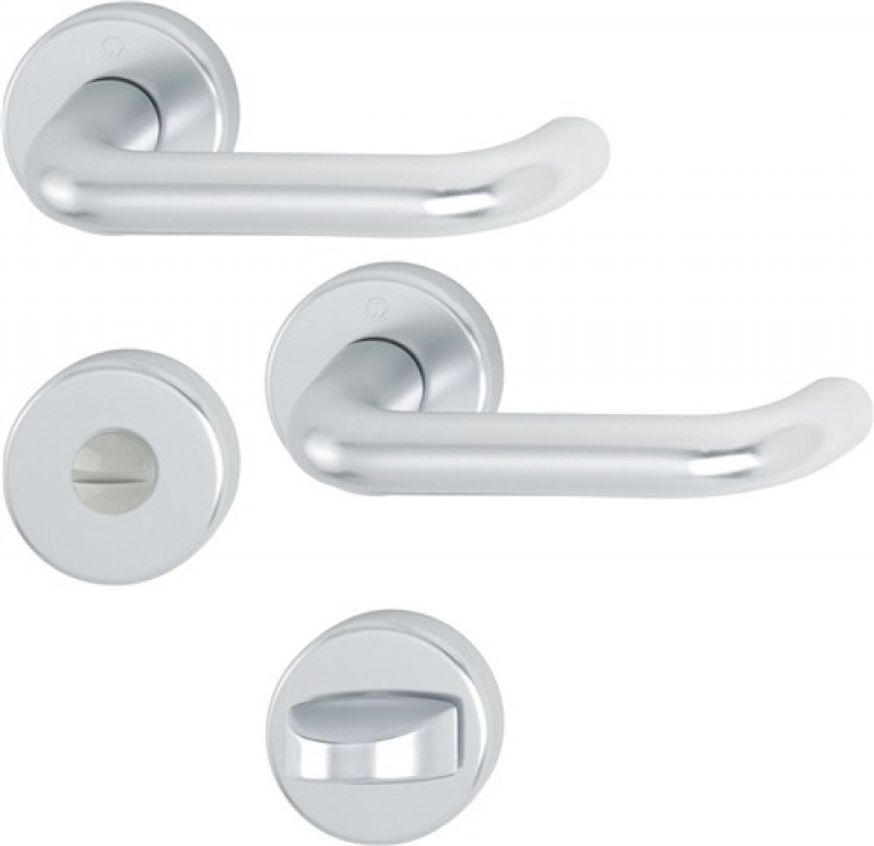 Rosettengrt.Paris 138L/42KV/42KVS Alu.F1 rd.SK/OL DIN L/R D/D HOPPE Rosettengrt.Paris 138L/42KV/42KVS Alu.F1 rd.SK/OL DIN L/R D/D HOPPE