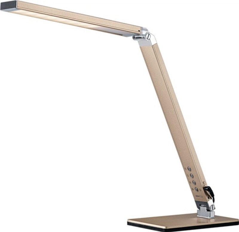 Schreibtischleuchte Alu.gold m.Standfuß u.5-Stufen-Dimmer m.LED Schreibtischleuchte Alu.gold m.Standfuß u.5-Stufen-Dimmer m.LED