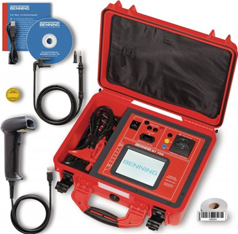 Gerätetester ST 755 SET m.Schutzleiter-/Isolationswiderstand L405xB330xH165mm Gerätetester ST 755 SET m.Schutzleiter-/Isolationswiderstand L405xB330xH165mm