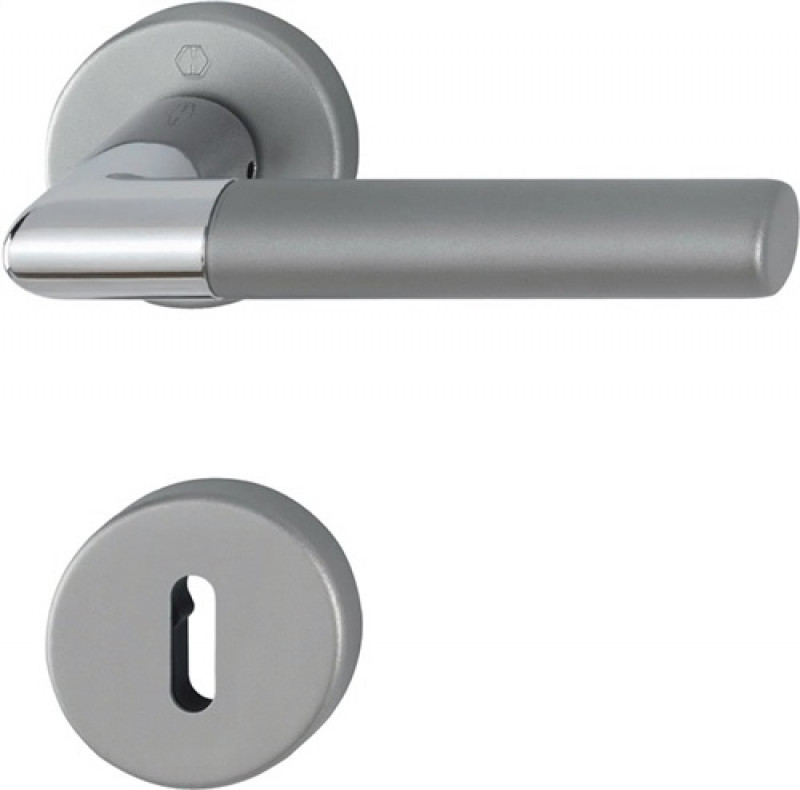 Rosettengrt.Lecce 1405/42KV/42KVS Alu.F49/F9-2 rd.OB DIN L/R D/D HOPPE Rosettengrt.Lecce 1405/42KV/42KVS Alu.F49/F9-2 rd.OB DIN L/R D/D HOPPE