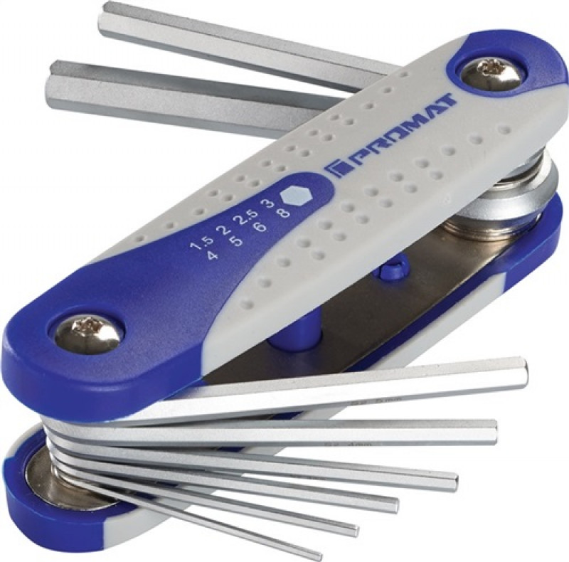 Schraubendrehersatz 7 teilig Handklapphalter SW 2 - 8 Promat Schraubendrehersatz 7 teilig Handklapphalter SW 2 - 8 Promat