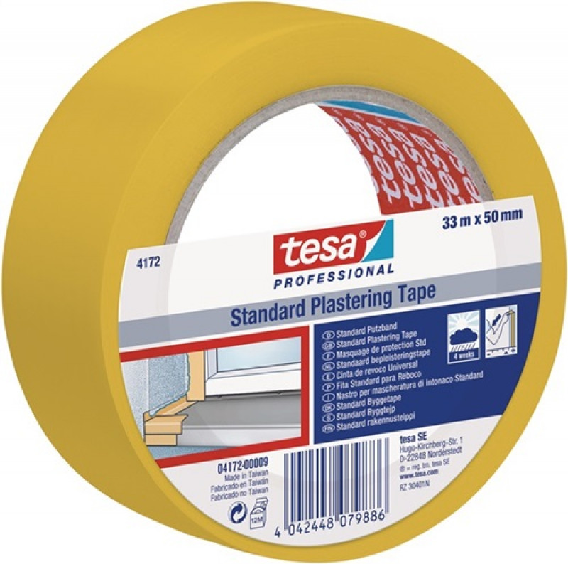 Putzband 4172 Stand.glatt gelb L.33m B.50mm TESA