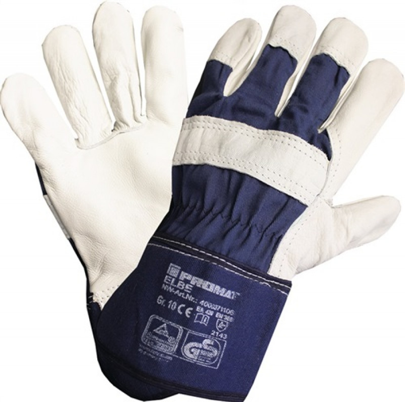 Handschuhe Elbe Gr.10 blau Leder EN 388 Kat.II PROMAT Handschuhe Elbe Gr.10 blau Leder EN 388 Kat.II PROMAT
