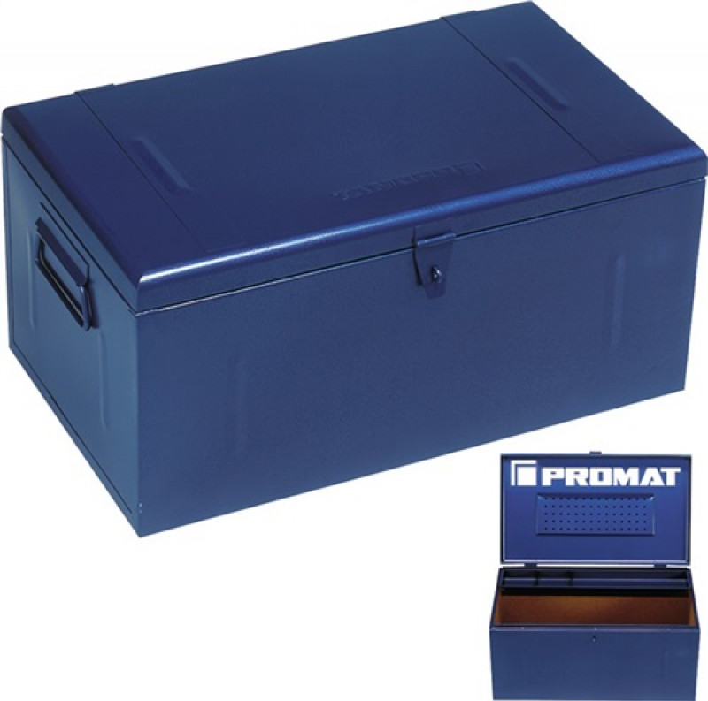 Stahlblechkoffer blau 690x360x310mm abschließbar PROMAT Stahlblechkoffer blau 690x360x310mm abschließbar PROMAT