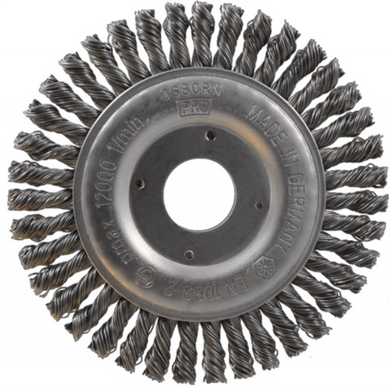 Pipelinebürste D.115mm Drahtstärke 0,5mm Stahldraht 6mm 12500min-¹ OSBORN