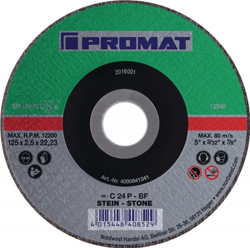 Trennscheibe D180x3mm ger.STE Bohrung 22,23mm PROMAT Trennscheibe D180x3mm ger.STE Bohrung 22,23mm PROMAT
