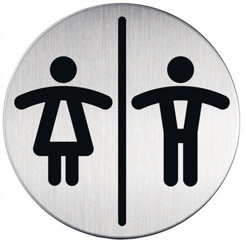 DURABLE Piktogramm PICTO 492023 WC Damen und Herren metallic silber DURABLE Piktogramm PICTO 492023 WC Damen und Herren metallic silber