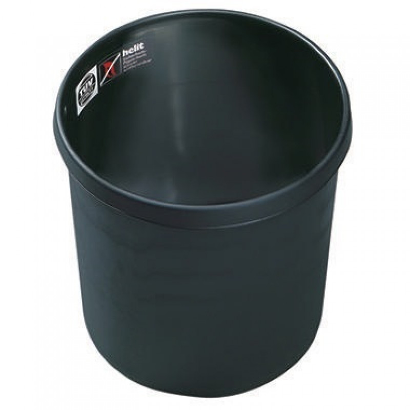 helit Papierkorb H6106395 26x27cm 12l rund Kunststoff schwarz