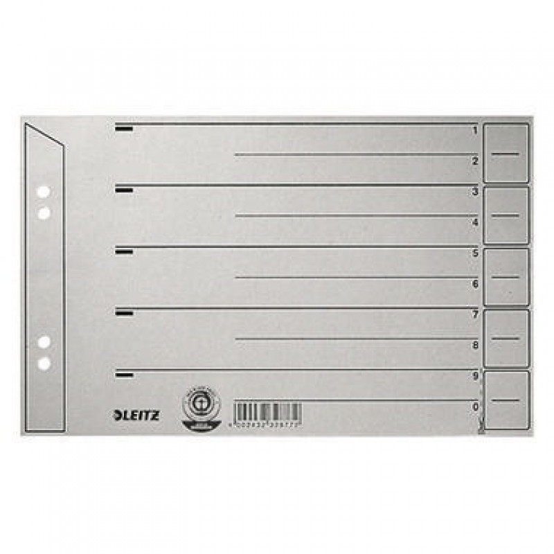 Leitz Trennblatt 16560085 DIN A5 quer 200g Karton grau Leitz Trennblatt 16560085 DIN A5 quer 200g Karton grau