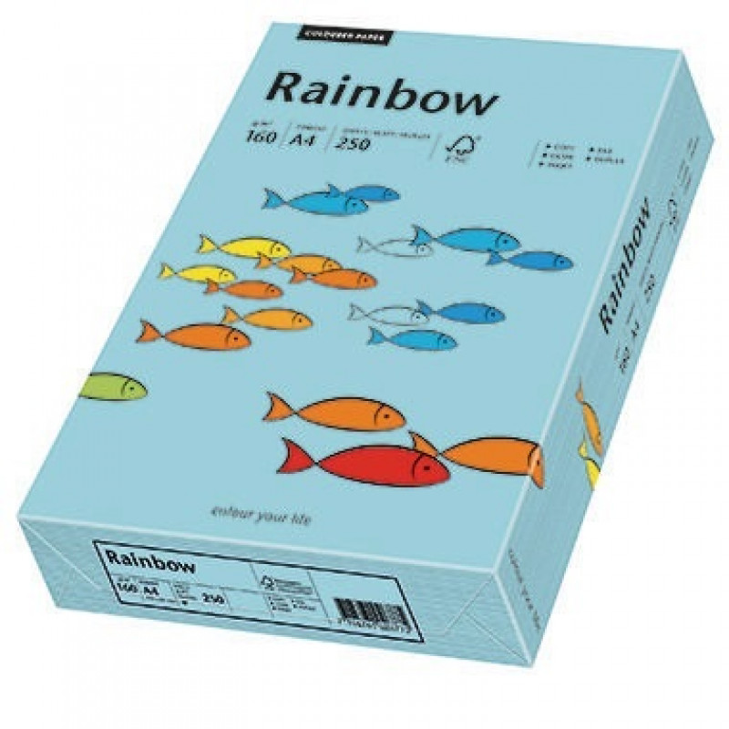 Rainbow Kopierpapier 88042725 A4 160g mittelblau 250 Bl./Pack. Rainbow Kopierpapier 88042725 A4 160g mittelblau 250 Bl./Pack.