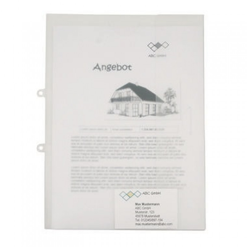 Angebotsmappe DIN A4 Polypropylen transparent Angebotsmappe DIN A4 Polypropylen transparent