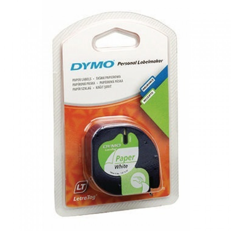 DYMO Schriftbandkassette LetraTag S0721520 12mmx4m schwarz auf weiß DYMO Schriftbandkassette LetraTag S0721520 12mmx4m schwarz auf weiß