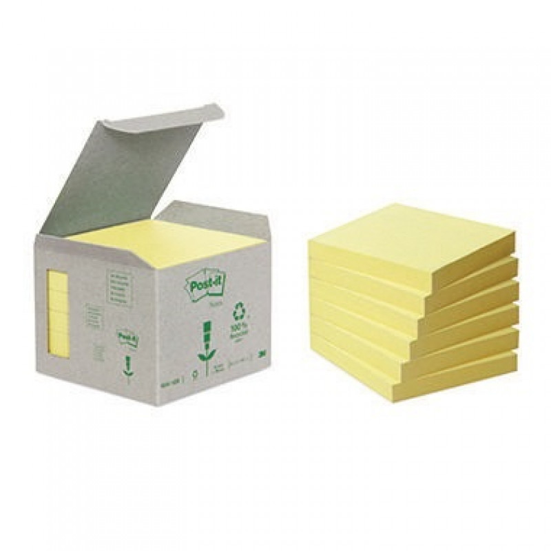 Post-it Haftnotiz Recycling Notes 6541B 76x76mm gelb 6 St./Pack. Post-it Haftnotiz Recycling Notes 6541B 76x76mm gelb 6 St./Pack.