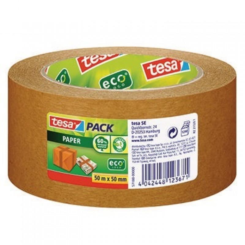 tesa Packband tesapack Paper EcoLogo 57180-00000 50mmx50m braun tesa Packband tesapack Paper EcoLogo 57180-00000 50mmx50m braun