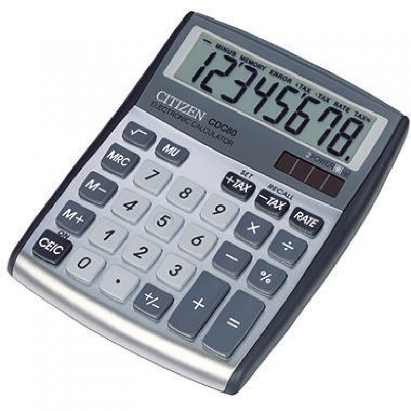 Citizen Tischrechner CDC-80 802342 8stellig Solar/Batterie si Citizen Tischrechner CDC-80 802342 8stellig Solar/Batterie si