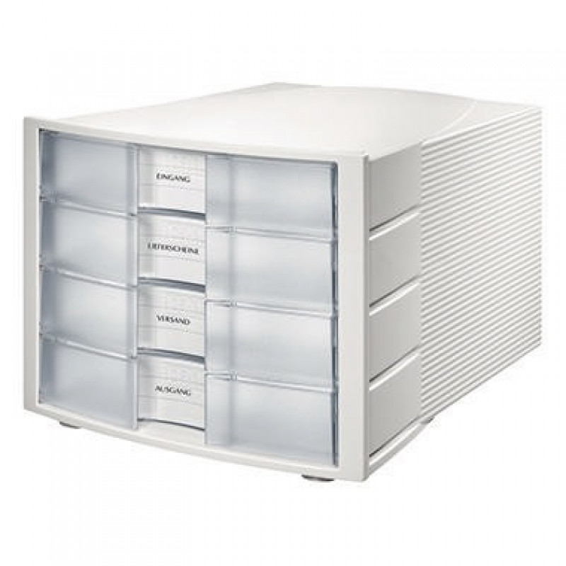 HAN Schubladenbox IMPULS 1010-X-63 DIN C4 4Schubfächer l.grau/klar HAN Schubladenbox IMPULS 1010-X-63 DIN C4 4Schubfächer l.grau/klar