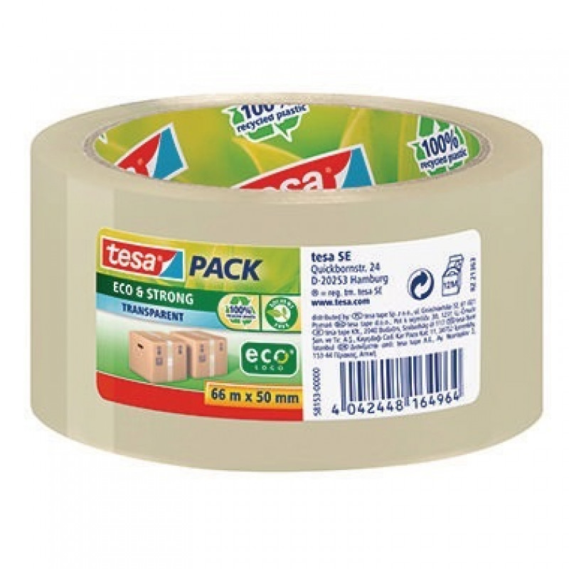 tesa Packband tesapack Eco & Strong 58153-00000 50mmx66m transparent tesa Packband tesapack Eco & Strong 58153-00000 50mmx66m transparent