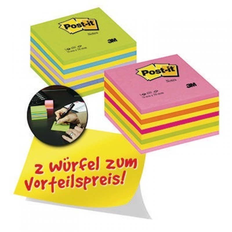 Post-it Haftnotizwürfel 2028NX2 neonpink/neongrün 2 St./Pack. Post-it Haftnotizwürfel 2028NX2 neonpink/neongrün 2 St./Pack.