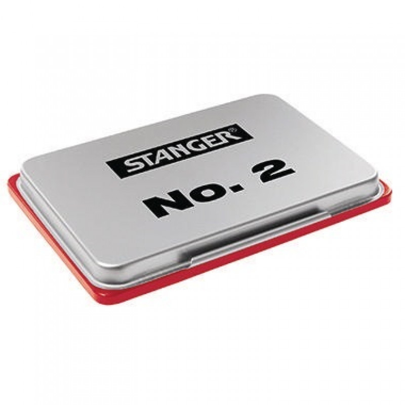 STANGER Stempelkissen No.2 01801303 7x11cm ohne Öl rot