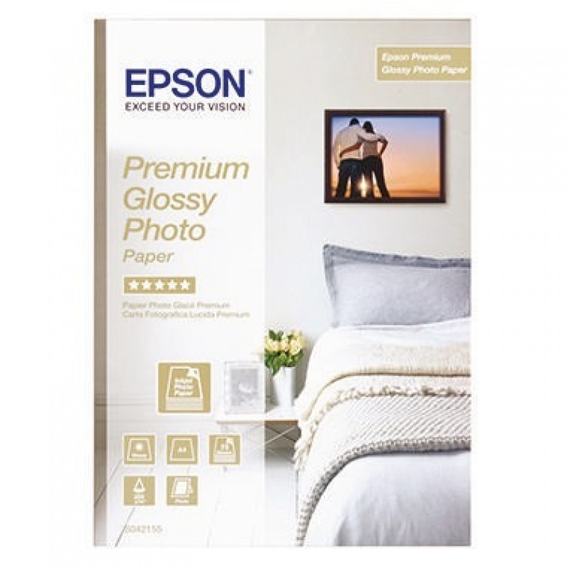 Epson Fotopapier Premium Glossy C13S042155 DIN A4 ws 15 Bl./Pack. Epson Fotopapier Premium Glossy C13S042155 DIN A4 ws 15 Bl./Pack.