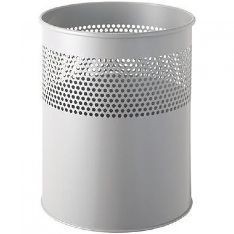 helit Papierkorb H2515787 26x31,5cm 15l rund Metall aluminiumgrau helit Papierkorb H2515787 26x31,5cm 15l rund Metall aluminiumgrau