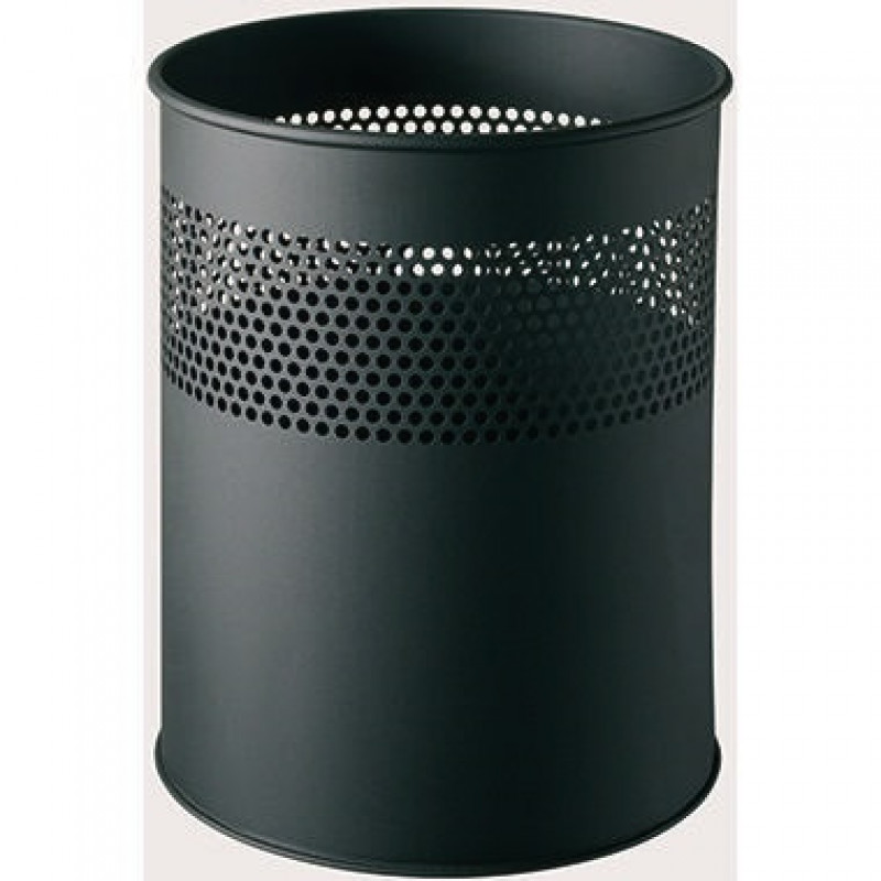 helit Papierkorb H2515795 26x31,5cm 15l rund Metall schwarz helit Papierkorb H2515795 26x31,5cm 15l rund Metall schwarz