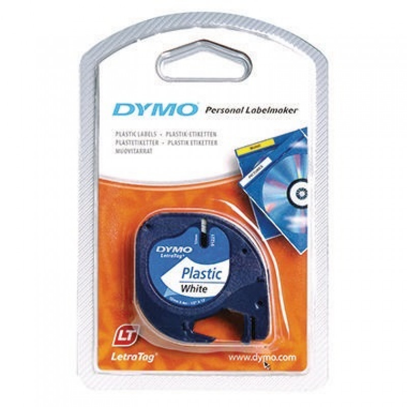 DYMO Schriftbandkassette LetraTag S0721660 12mmx4m schwarz auf weiß DYMO Schriftbandkassette LetraTag S0721660 12mmx4m schwarz auf weiß