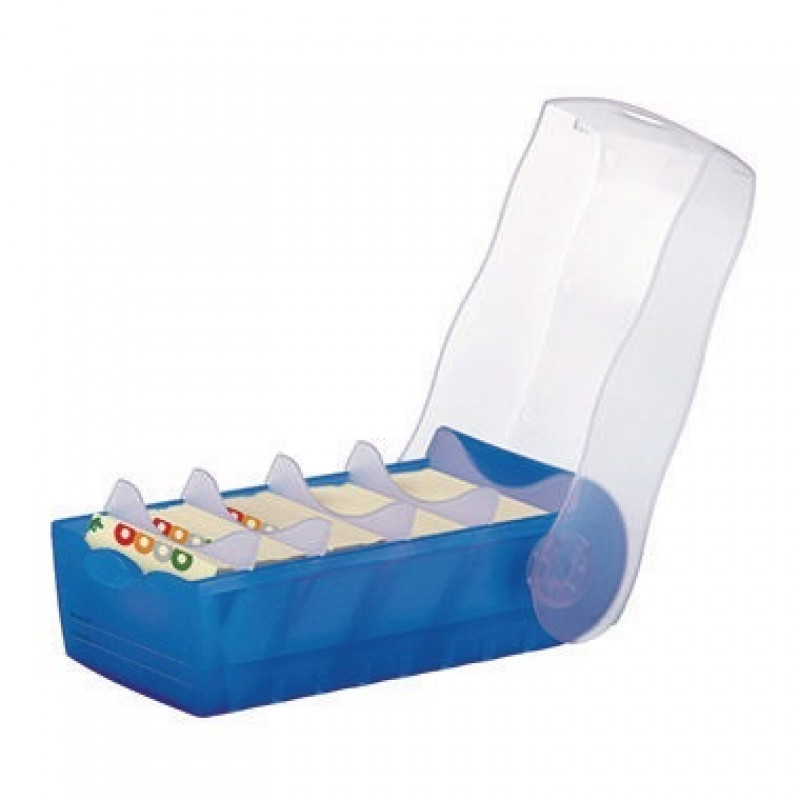 HAN Karteikasten CROCO 998-643 DIN A8 PP blau transluzent HAN Karteikasten CROCO 998-643 DIN A8 PP blau transluzent