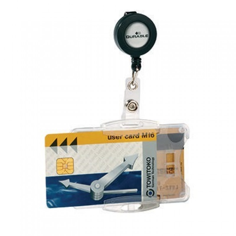 DURABLE Namensschild 821919 85x54mm Kunststoff tr 10 St./Pack.