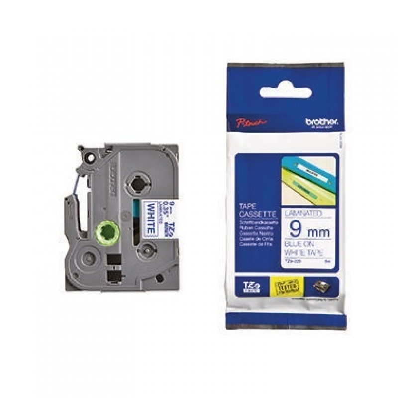 P-touch Schriftbandkassette TZE223 9mmx8m laminiert bl auf ws P-touch Schriftbandkassette TZE223 9mmx8m laminiert bl auf ws
