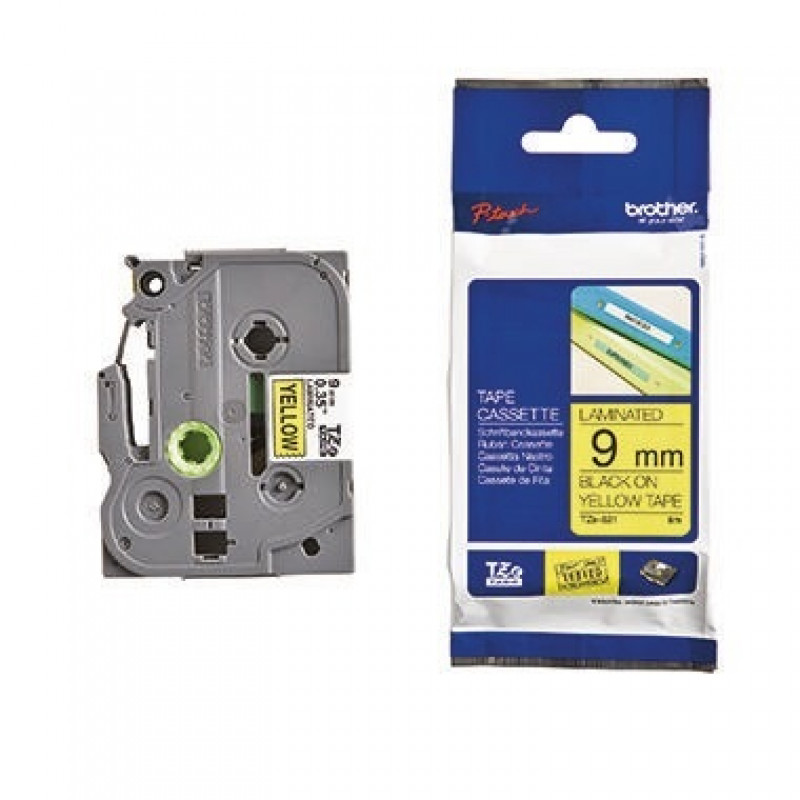 P-touch Schriftbandkassette TZE621 9mmx8m laminiert sw auf ge