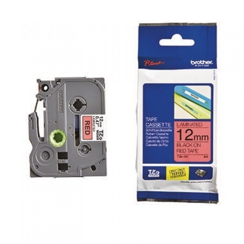 P-touch Schriftbandkassette TZE431 12mmx8m laminiert sw auf rt P-touch Schriftbandkassette TZE431 12mmx8m laminiert sw auf rt