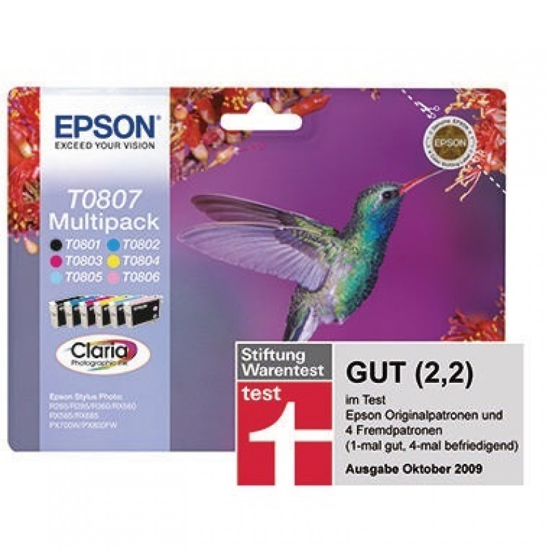 Epson Tintenpatrone C13T08074011 sw/c/m/y/fc/fm 6 St./Pack. Epson Tintenpatrone C13T08074011 sw/c/m/y/fc/fm 6 St./Pack.