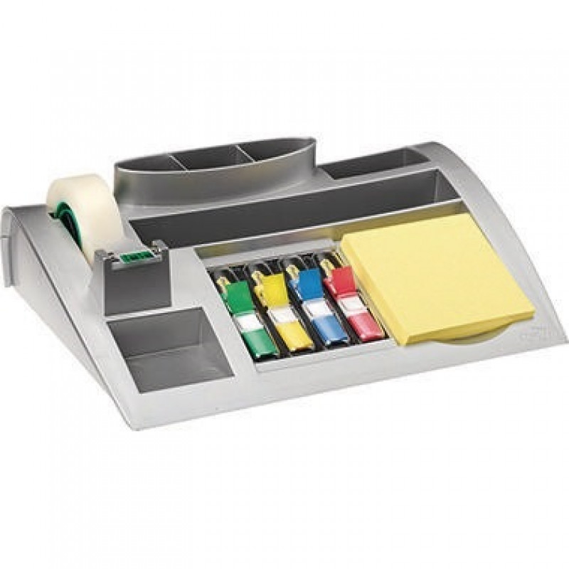 Post-it Tischorganizer C50 25,6x6,8x16,8cm silber metallic Post-it Tischorganizer C50 25,6x6,8x16,8cm silber metallic
