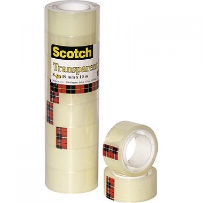 Scotch Klebefilm 550 5501910 19mmx10m transparent 8 St./Pack. Scotch Klebefilm 550 5501910 19mmx10m transparent 8 St./Pack.