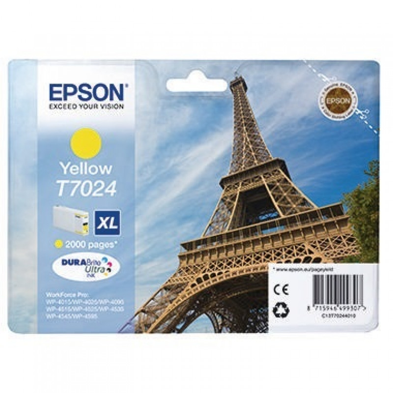 Epson Tintenpatrone C13T70244010 2.000Seiten 21ml gelb Epson Tintenpatrone C13T70244010 2.000Seiten 21ml gelb