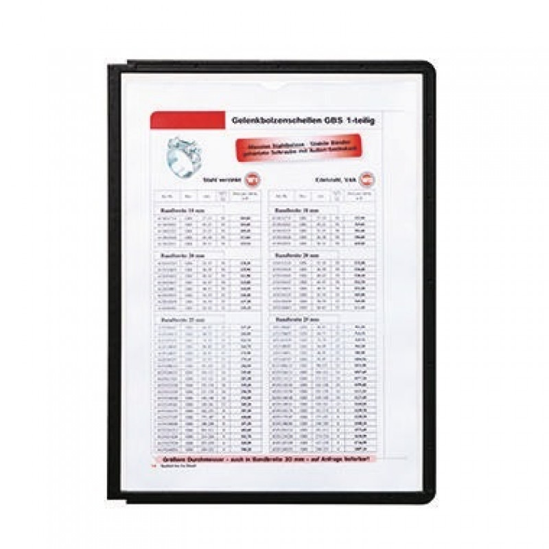 DURABLE Sichttafel SHERPA Panel 560601 DIN A4 PP schwarz DURABLE Sichttafel SHERPA Panel 560601 DIN A4 PP schwarz