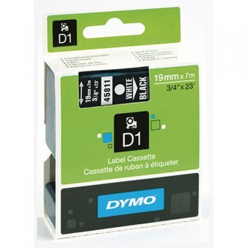 DYMO Schriftbandkassette D1 S0720910 19mmx7m ws auf sw DYMO Schriftbandkassette D1 S0720910 19mmx7m ws auf sw