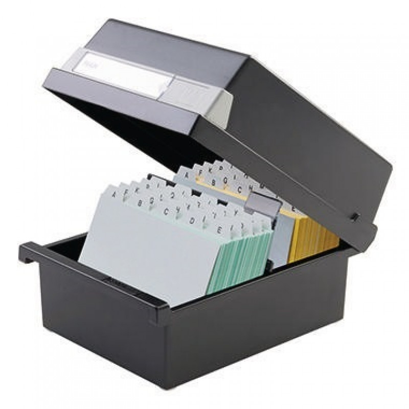 HAN Karteikasten 966-13 DIN A6 quer max. 800Karten PS schwarz HAN Karteikasten 966-13 DIN A6 quer max. 800Karten PS schwarz