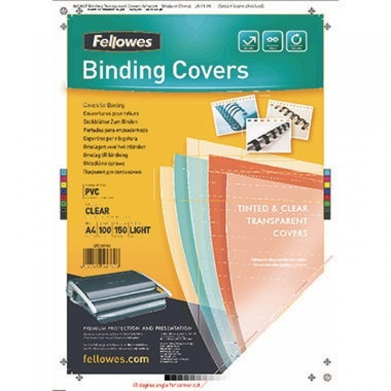 Fellowes Deckblatt 5376001 DIN A4 150mic transparent 100 St./Pack.