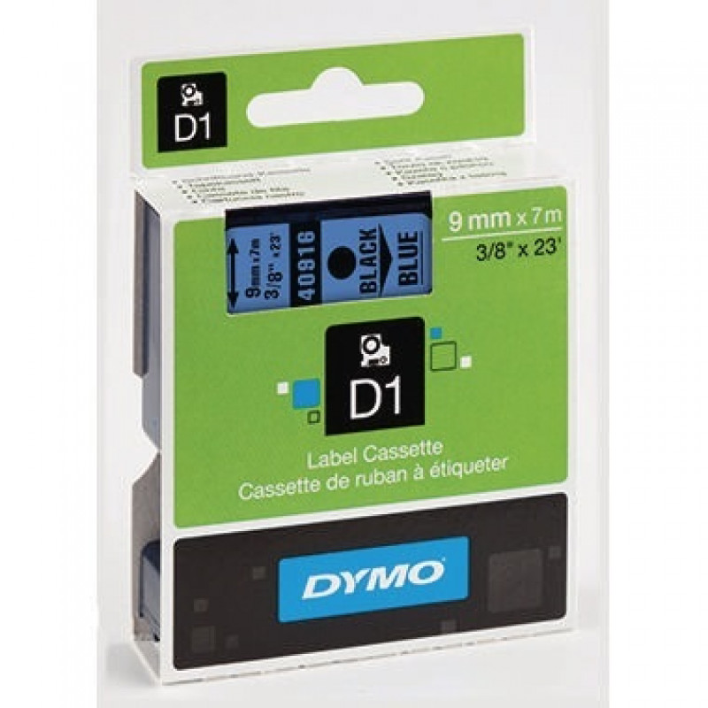 DYMO Schriftbandkassette D1 S0720710 9mmx7m schwarz auf blau DYMO Schriftbandkassette D1 S0720710 9mmx7m schwarz auf blau