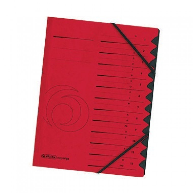 Herlitz Ordnungsmappe 10843324 DIN A4 12 Fächer Karton rot Herlitz Ordnungsmappe 10843324 DIN A4 12 Fächer Karton rot
