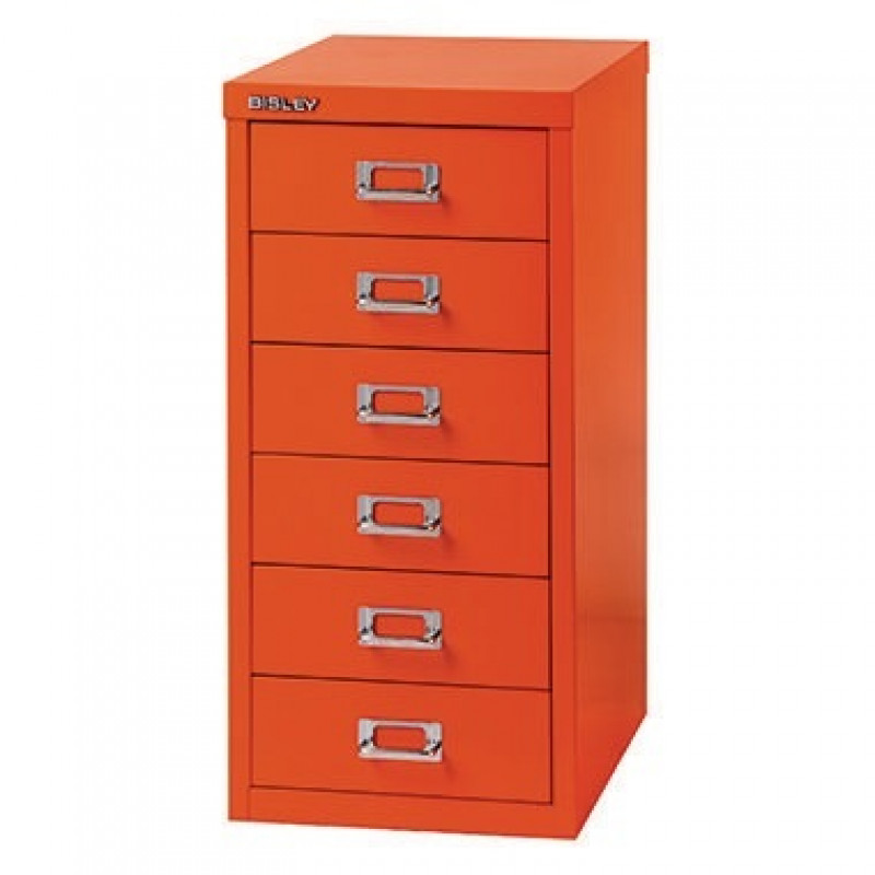 Bisley Schubladenschrank L296603 6Schubfächer orange