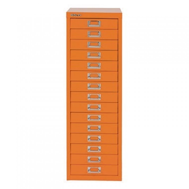 Bisley Schubladenschrank L3915603 15Schubfächer orange Bisley Schubladenschrank L3915603 15Schubfächer orange
