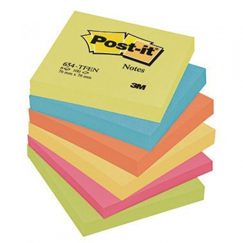 Post-it Haftnotiz Active Collection 654TFEN 76x76mm sortiert 6 St./Pack Post-it Haftnotiz Active Collection 654TFEN 76x76mm sortiert 6 St./Pack