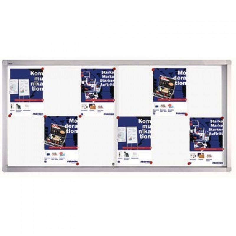 Franken Schaukasten PRO SK6112 Schiebetür für 12x DIN A4 Aluminium Franken Schaukasten PRO SK6112 Schiebetür für 12x DIN A4 Aluminium