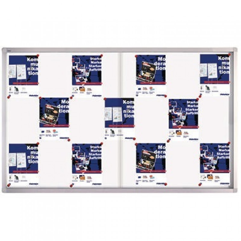 Franken Schaukasten PRO SK6121 Schiebtür für 21x DIN A4 Aluminium Franken Schaukasten PRO SK6121 Schiebtür für 21x DIN A4 Aluminium