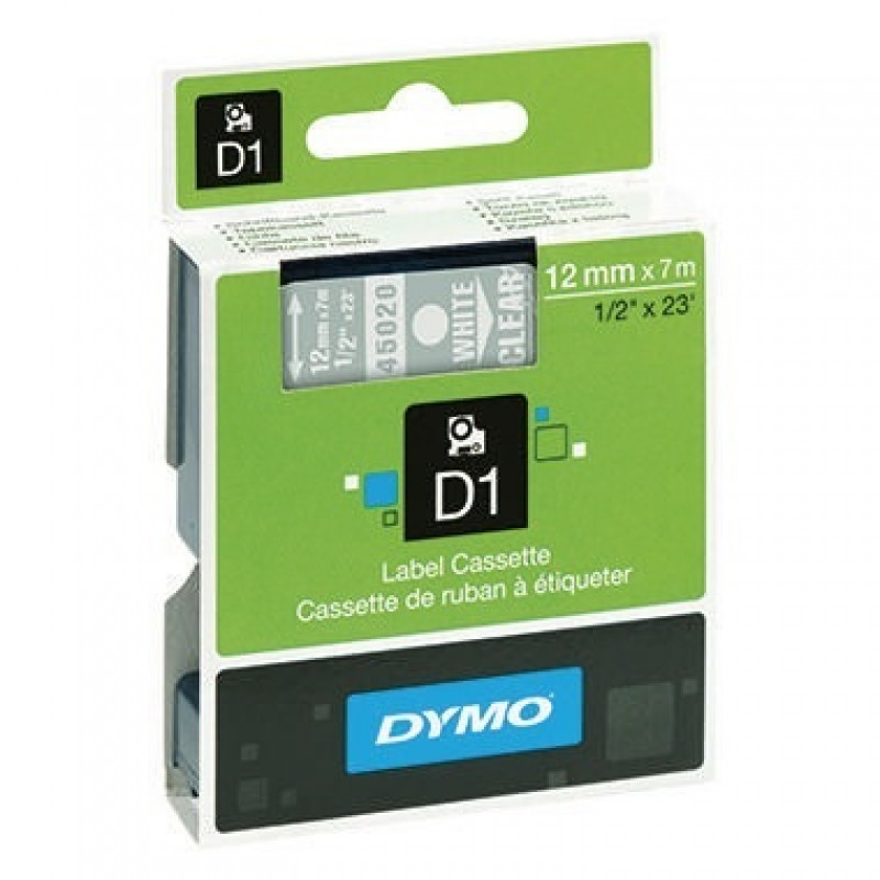 DYMO Schriftbandkassette D1 S0720600 12mmx7m ws auf tr DYMO Schriftbandkassette D1 S0720600 12mmx7m ws auf tr
